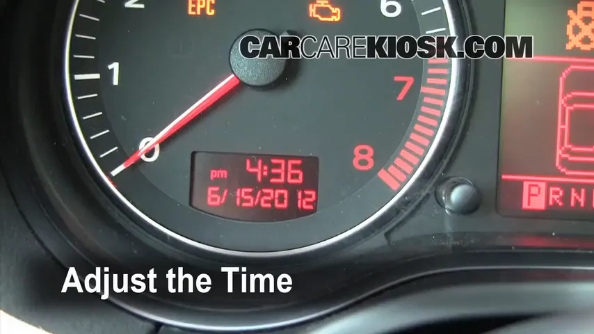 2008 Audi A3 Quattro 3.2L V6 Reloj Fijar hora de reloj